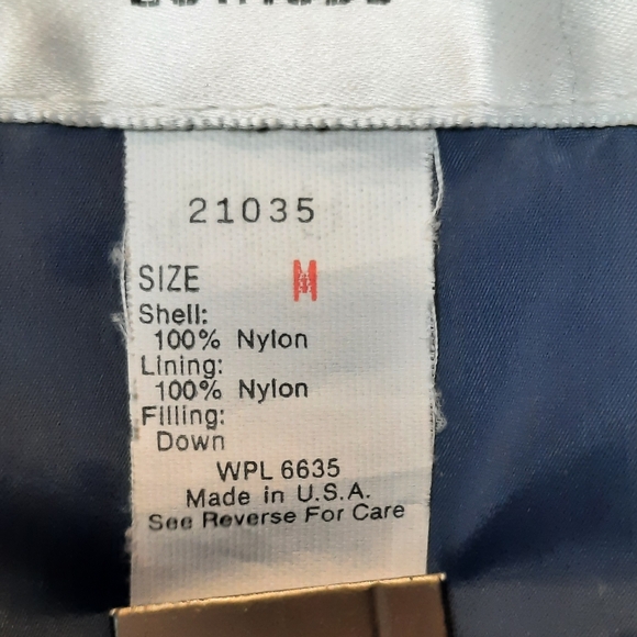 Woolrich Womans Vintage Down Puffer Vest Medium Blue Outdoor Activewear Classic - Picture 8 of 10